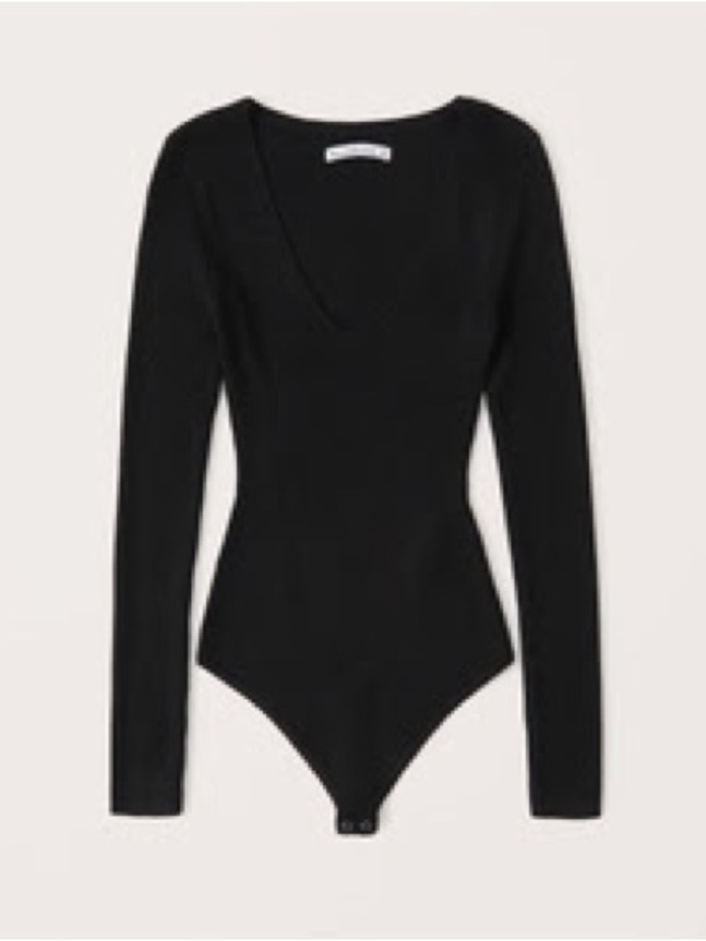 Abercrombie & Fitch Black Long Sleeve V-Neck Bodysuit